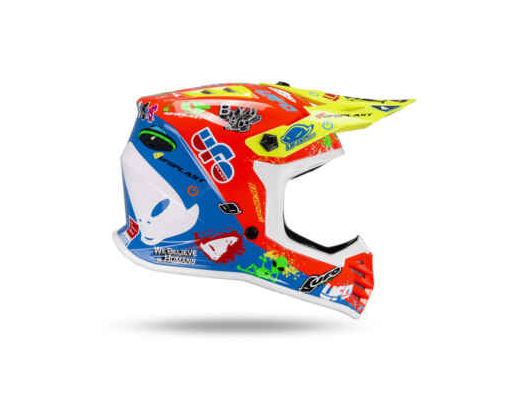 UFO CASCO CROSS KID KOREY GIALLO BIANCO