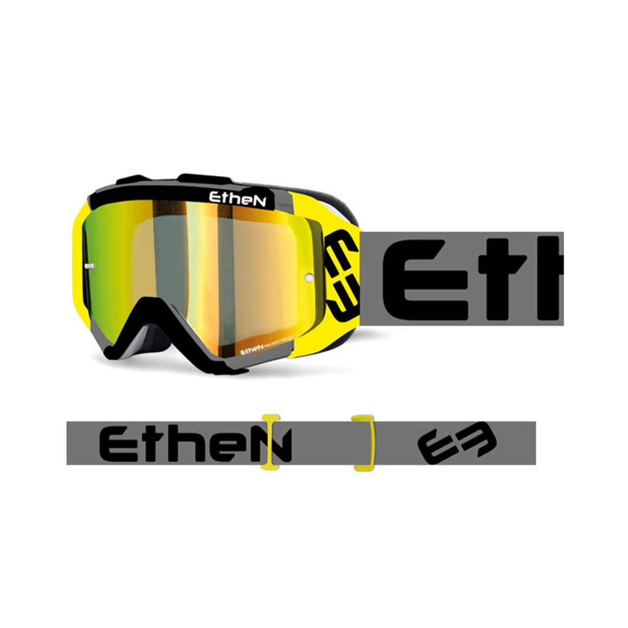 ETHEN MASCHERA 05R MX05181 LENTE SPECCHIATA ORO