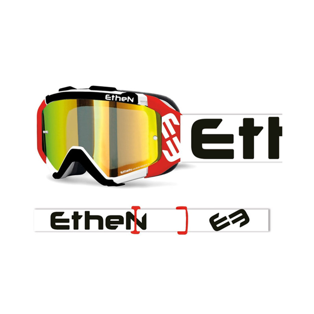 ETHEN MASCHERA 05R MX05173 LENTE SPECCHIATA ORO