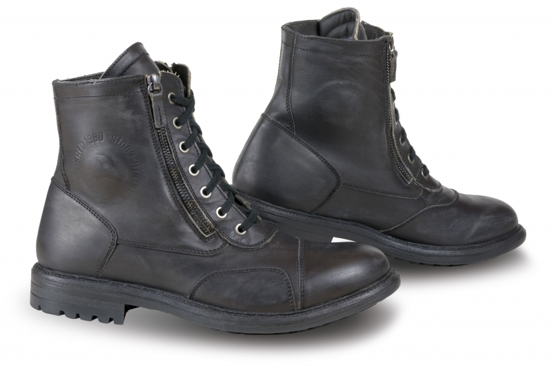 FALCO STIVALI PELLE VINTAGE AVIATOR NERO