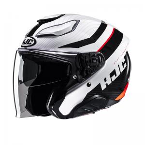 HJC CASCO JET F31 NABY BIANCO NERO ROSSO GLOSS