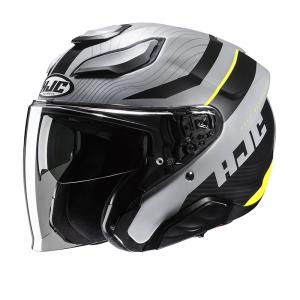 HJC CASCO JET F31 NABY GRIGIO NERO GIALLO