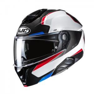 HJC CASCO MODULARE I91 FELIO BIANCO BLU ROSSO GLOSS