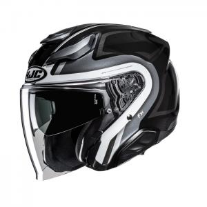 HJC CASCO JET F31 BASK NERO GRIGIO BIANCO